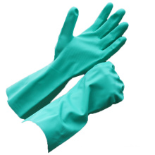 NMSAFETY CE certificado EN388 EN374 industrial guantes de nitrilo verde